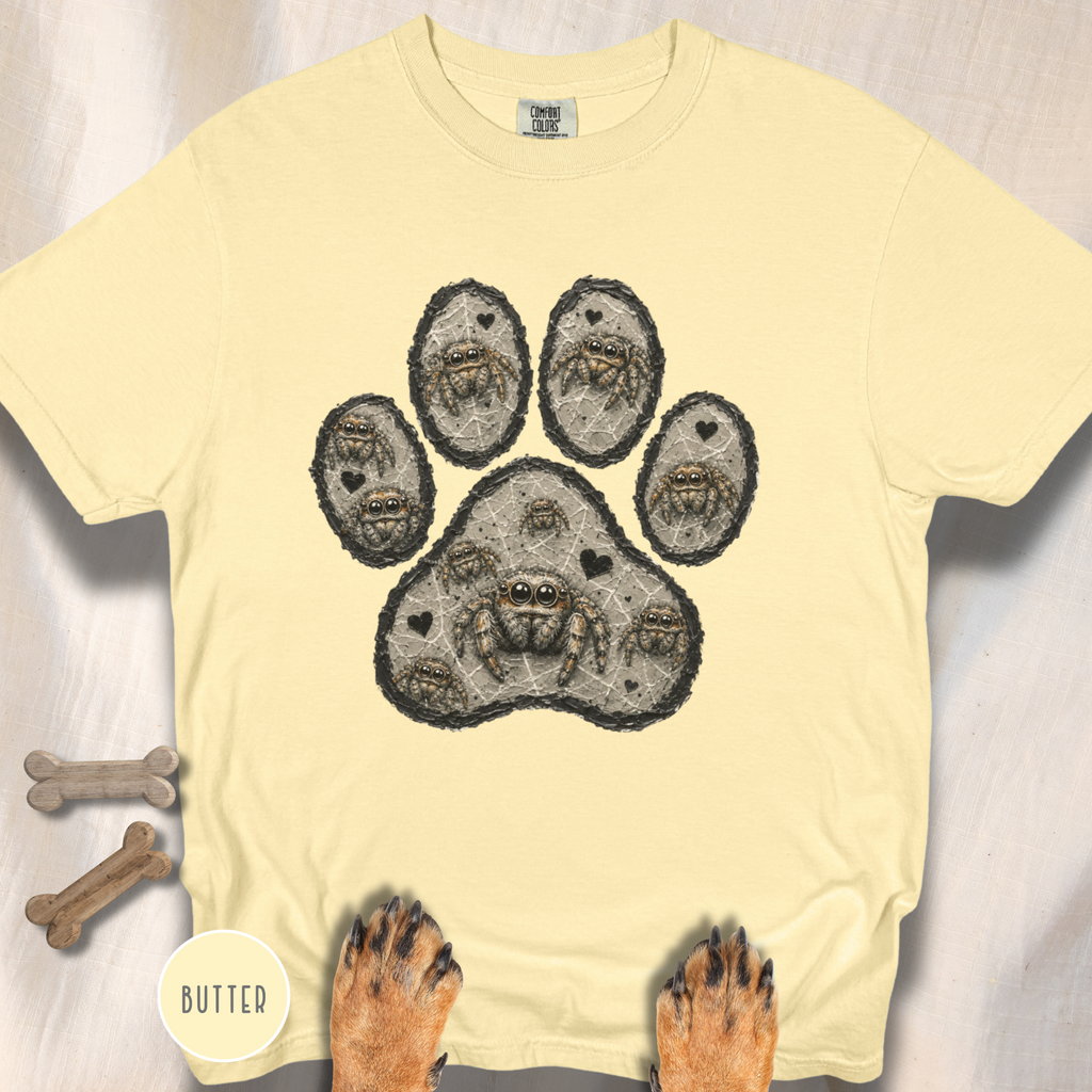 Jumping Spider Paw Print T-shirt