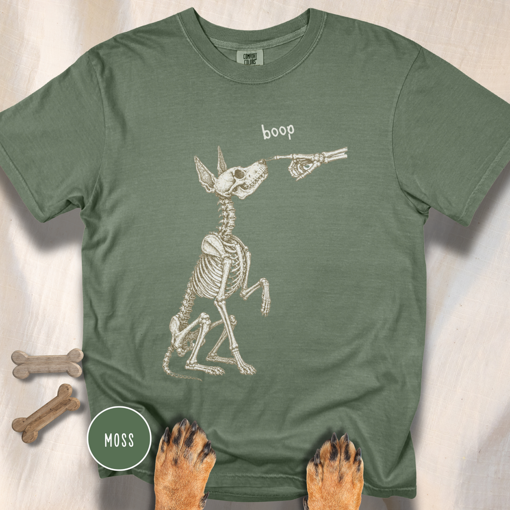 Skeleton Dog Boop  T-shirt
