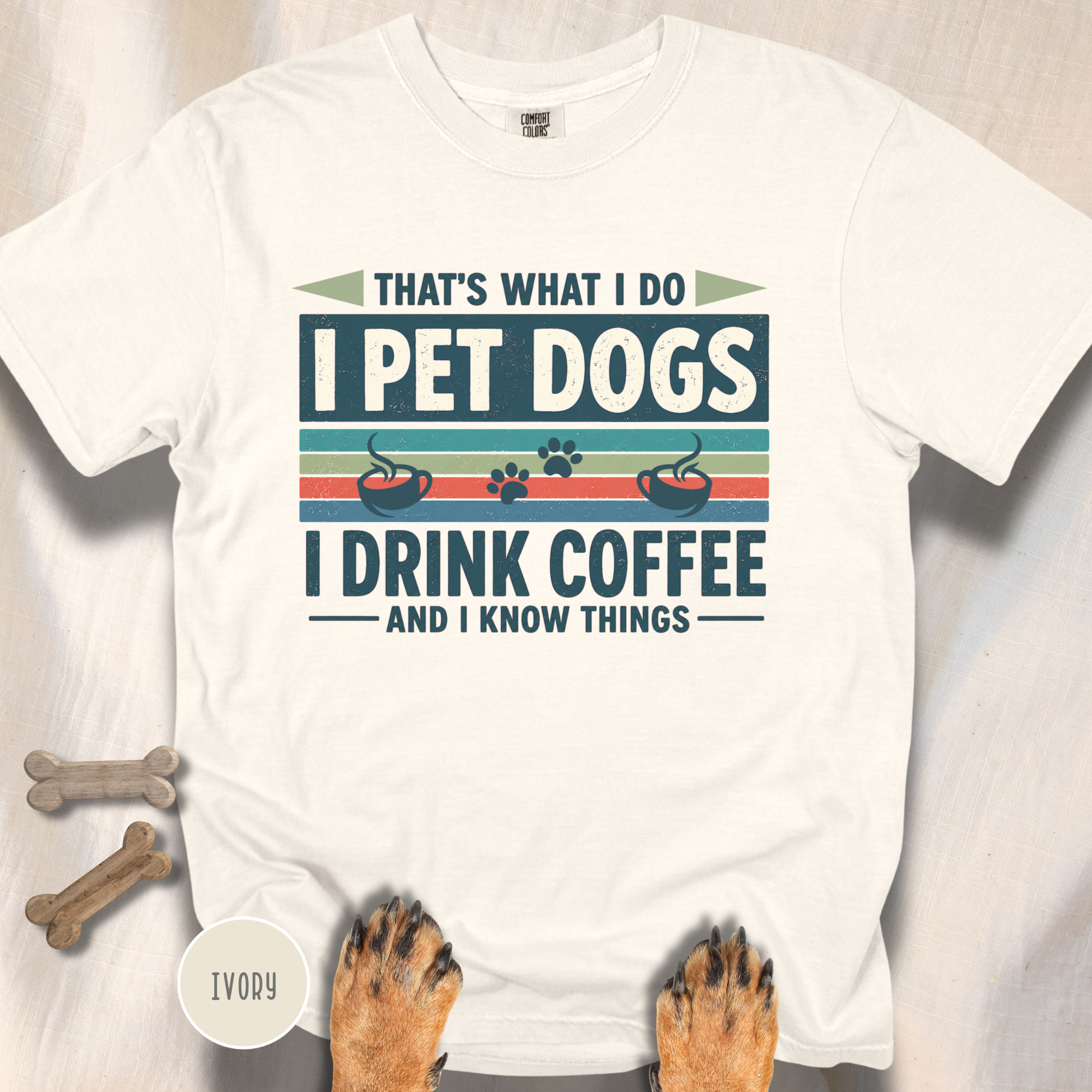 I Drink Coffee and Pet Dogs T-shirt