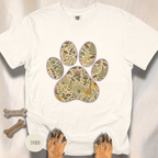 Honey Bee Vintage Botanical Dog Paw T-Shirt