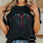 Paw Print Paint Heart T-shirt