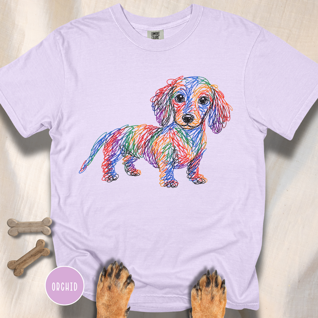 Scribble Dachshund T-shirt