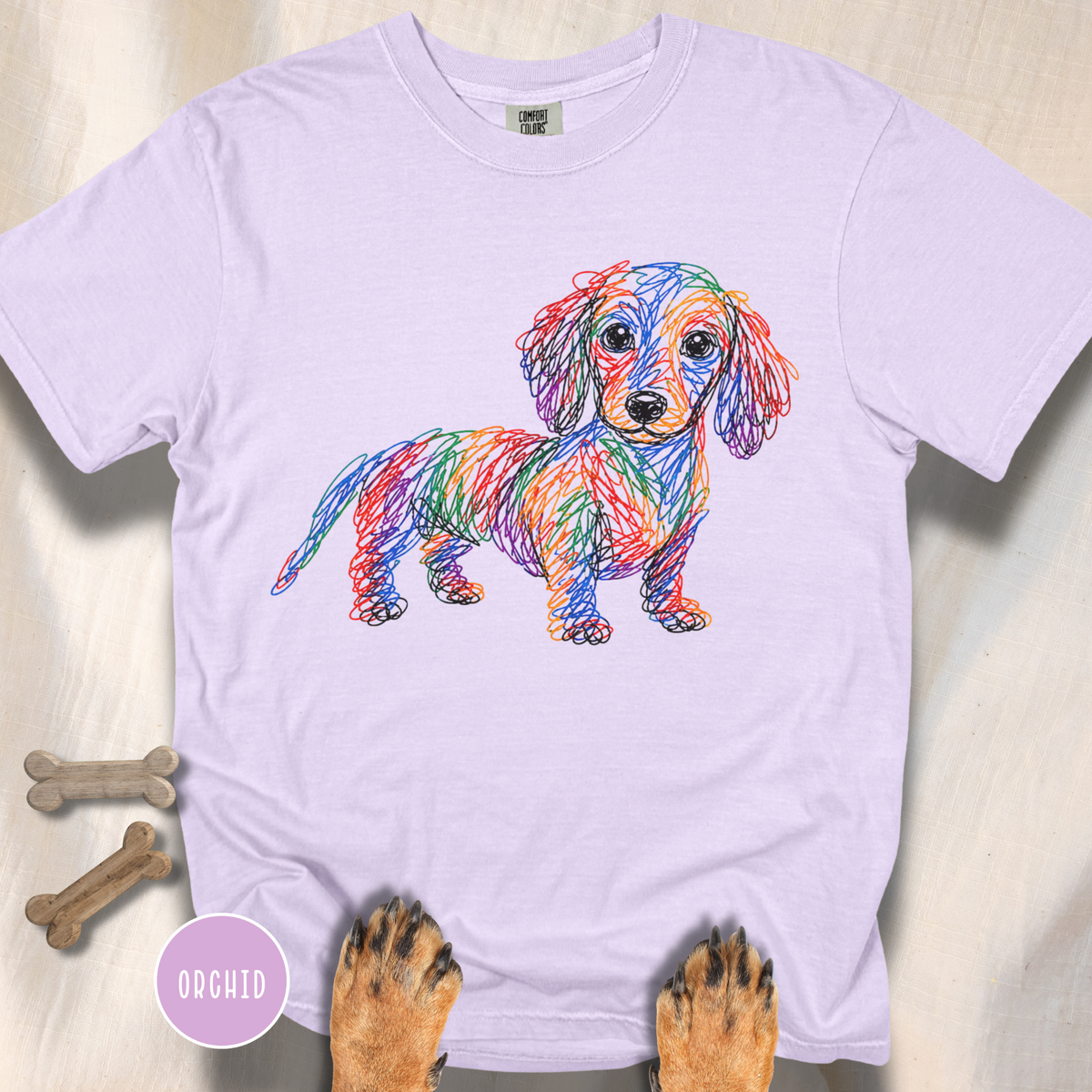 Scribble Dachshund T-shirt
