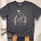Skeleton Pets His Dog T-Shirt