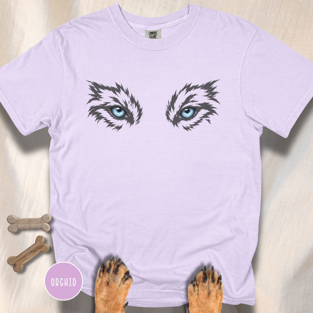 Ice Blue Eyes of the Grey Wolf  T-Shirt