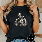 Skeleton Pets His Dog T-Shirt