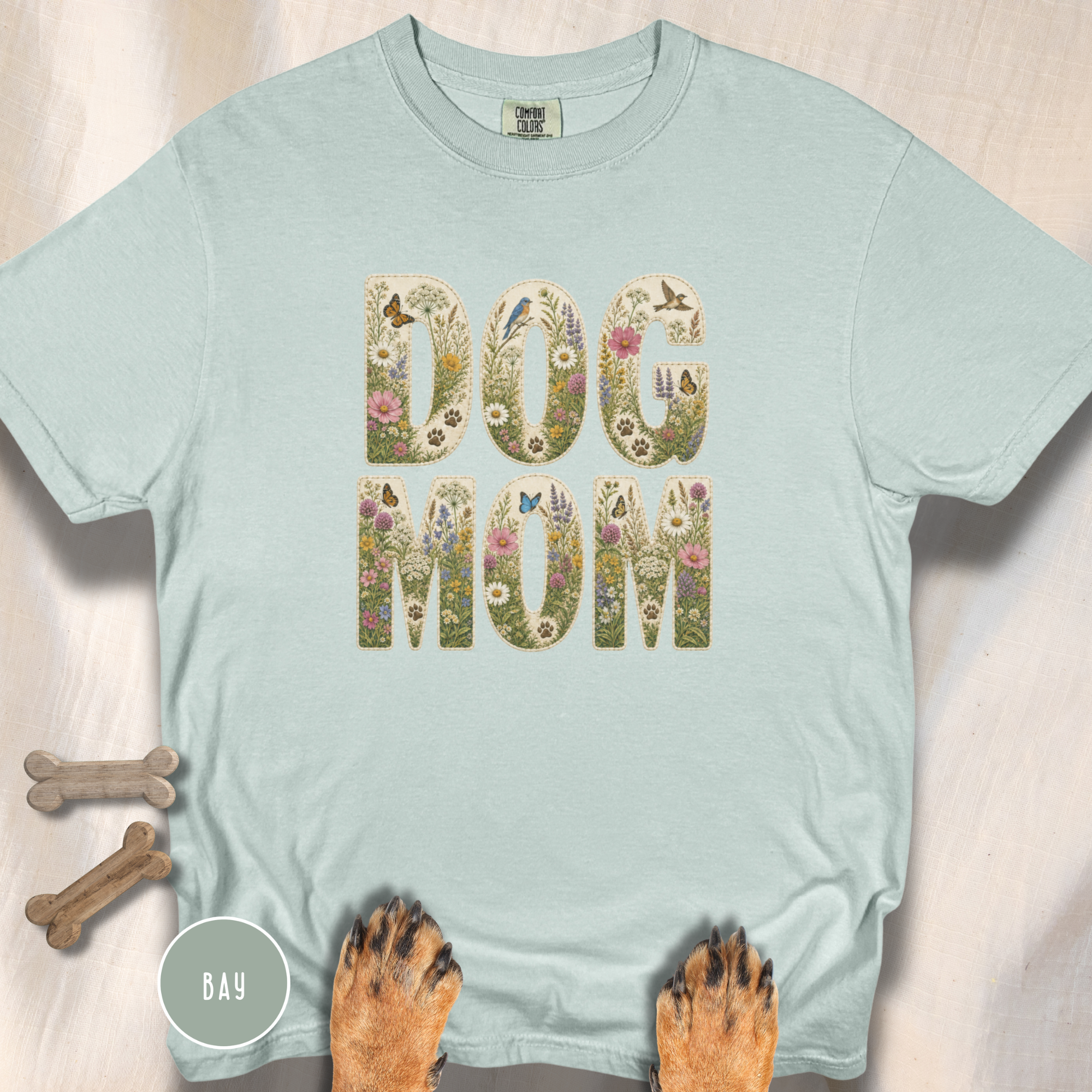 Wildflower Meadow Dog Mom T-shirt