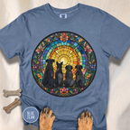 All The Dogs Victorian Stained Glass T-shirt