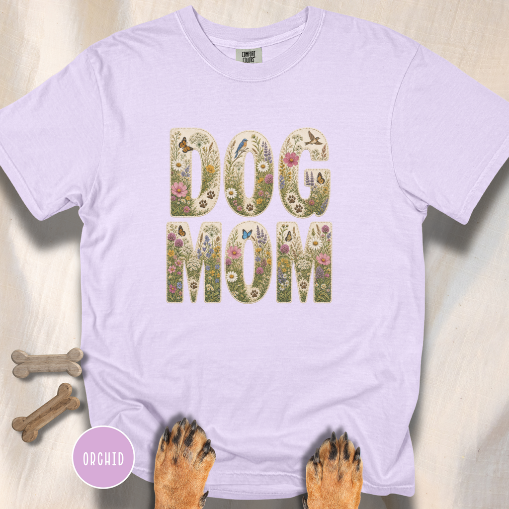 Wildflower Meadow Dog Mom T-shirt