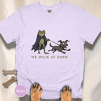 We Walk at Dawn Dog and Frog T-shirt