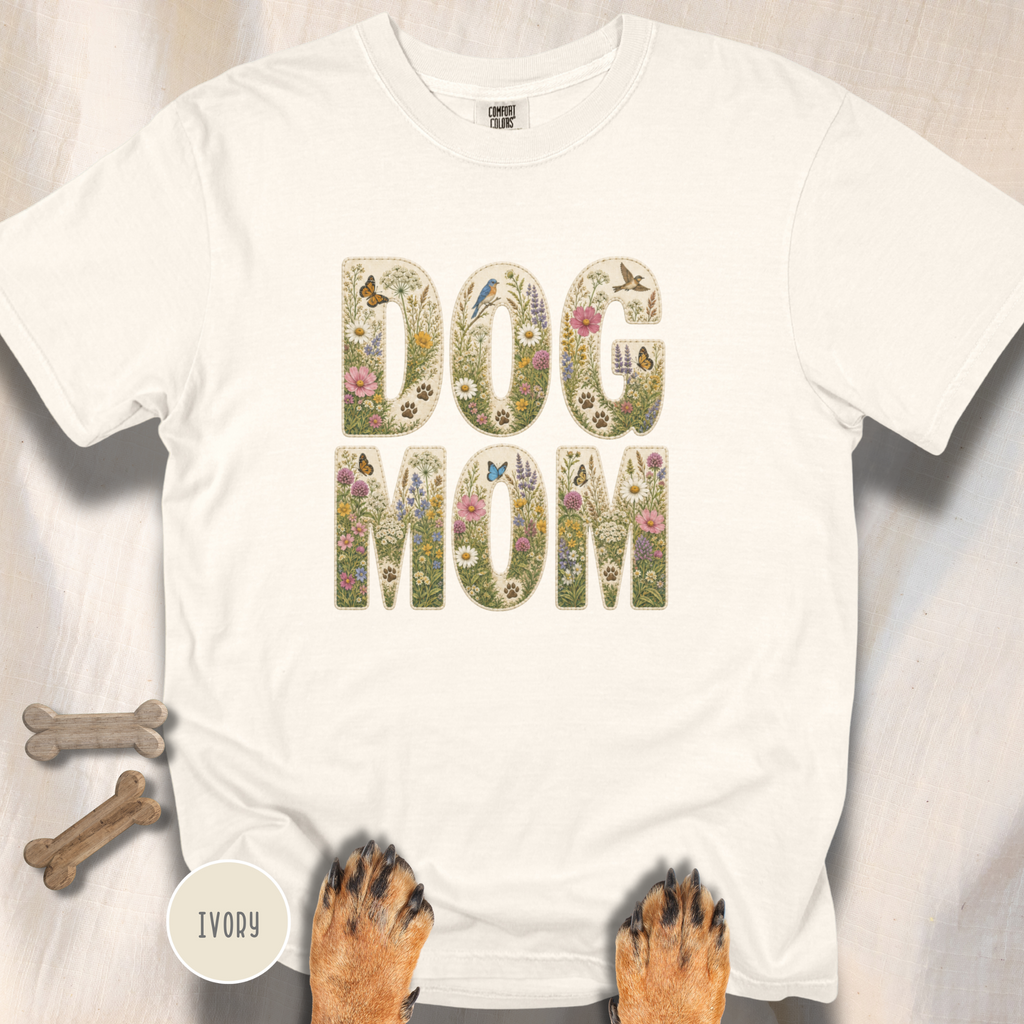 Wildflower Meadow Dog Mom T-shirt