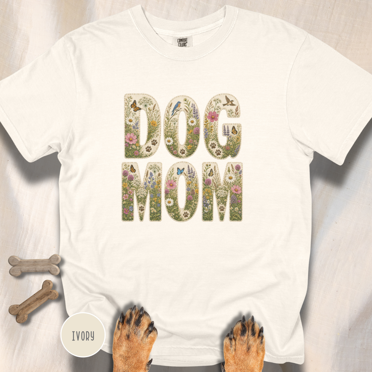 Wildflower Meadow Dog Mom T-shirt