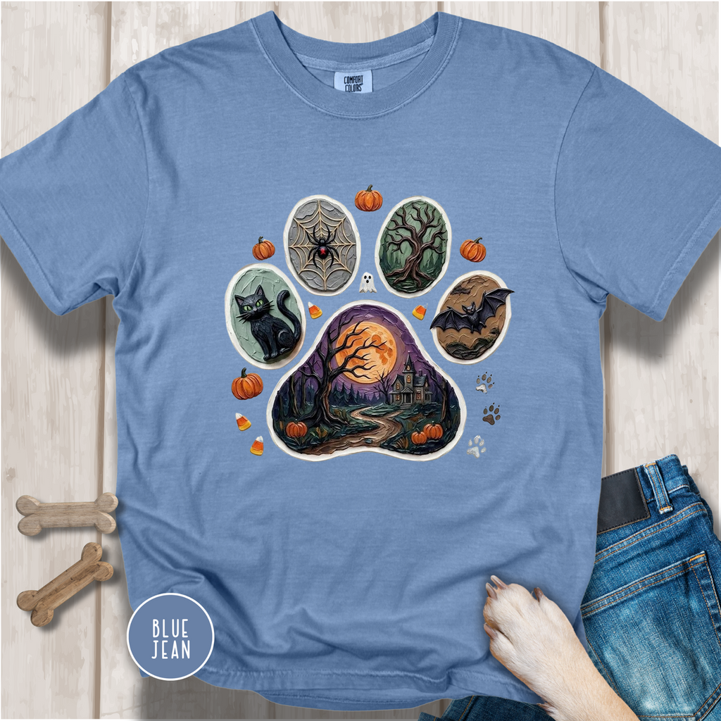 Haunted Trails Dog Paw T-Shirt