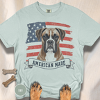 Boxer American Made USA flag T-shirt