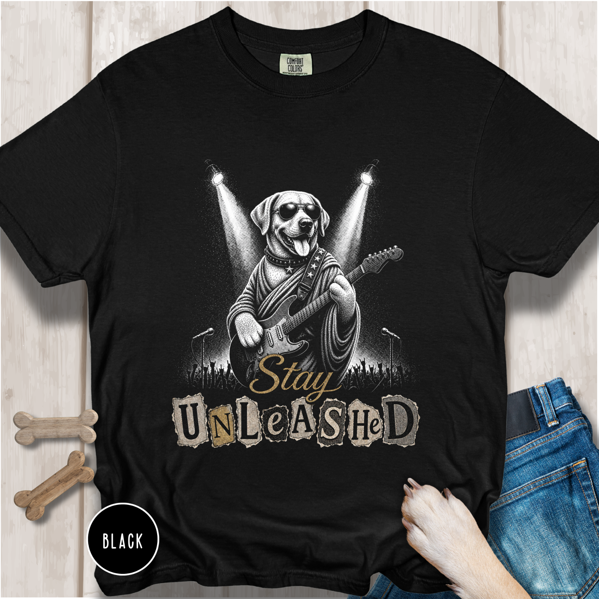 Labrador Retriever Stay Unleashed Vintage Bootleg T-shirt