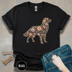 Golden Retriever Floral T-shirt