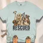 Rescued is My Favorite Breed Group Photo T-shirt
