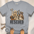 Rescued is My Favorite Breed Group Photo T-shirt
