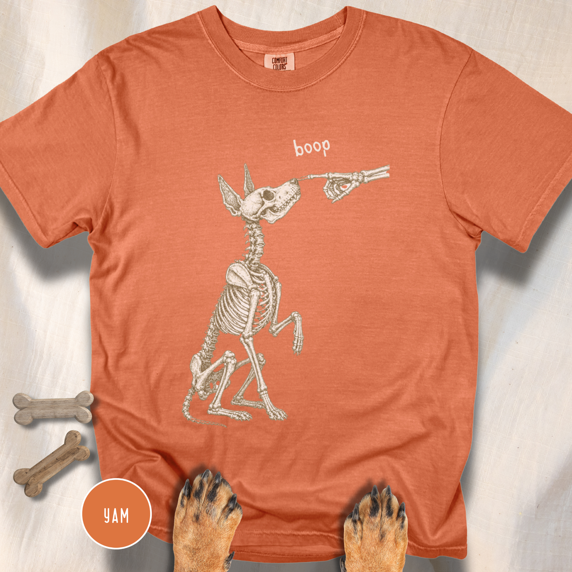 Skeleton Dog Boop  T-shirt