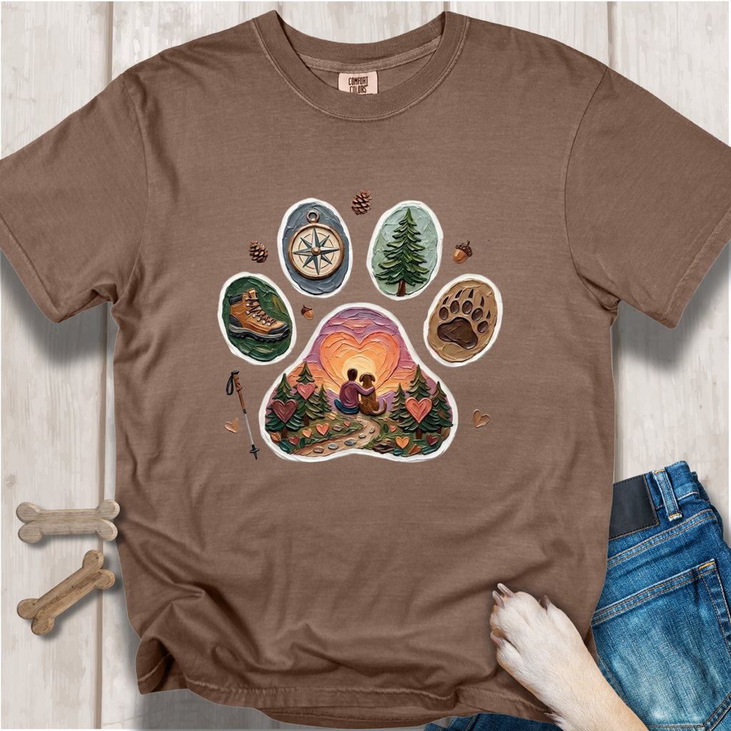 Adventure Buddy Dog Paw Comfort Colors T-Shirt