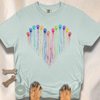 Paw Print Paint Heart T-shirt