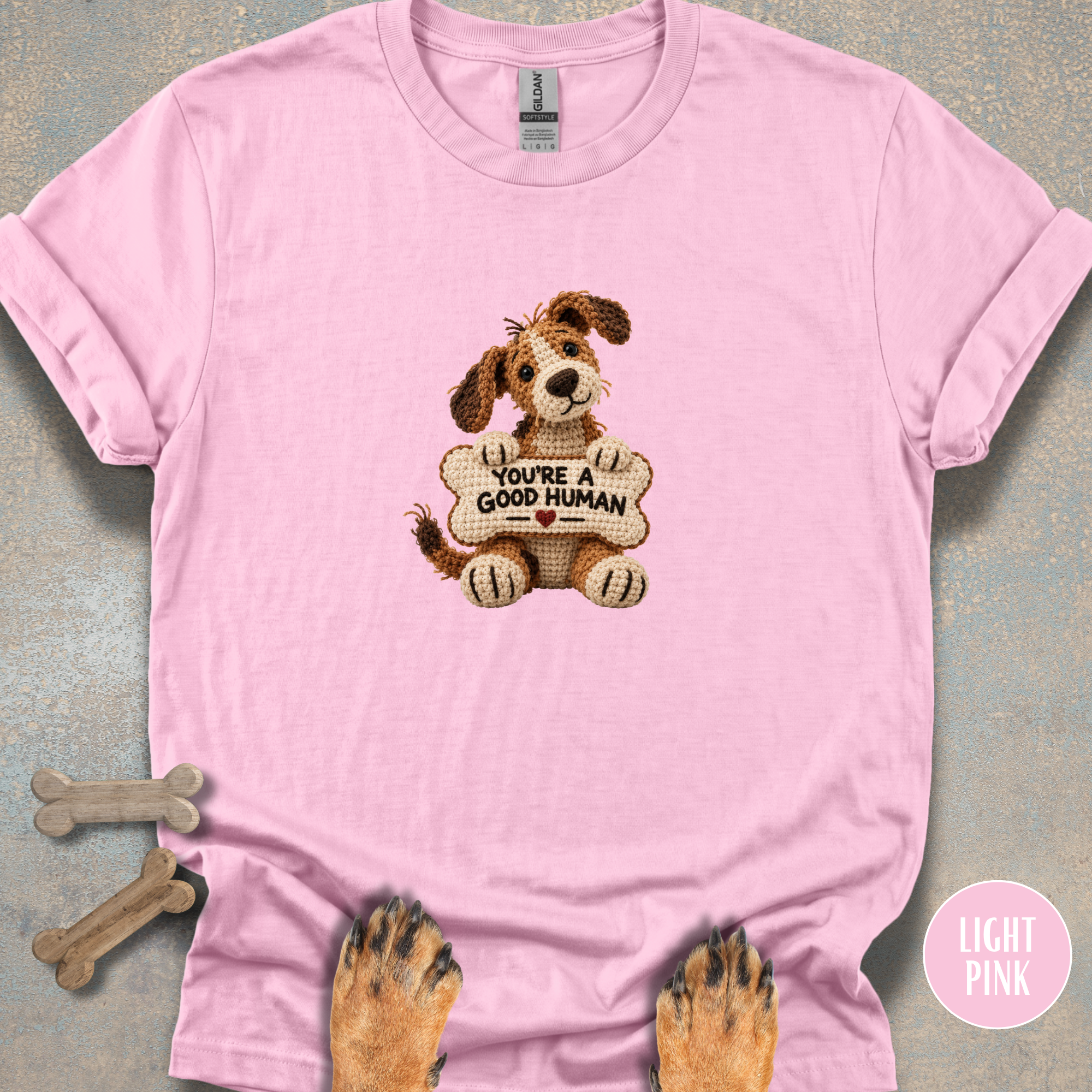 Positive Crochet Pup T-shirt
