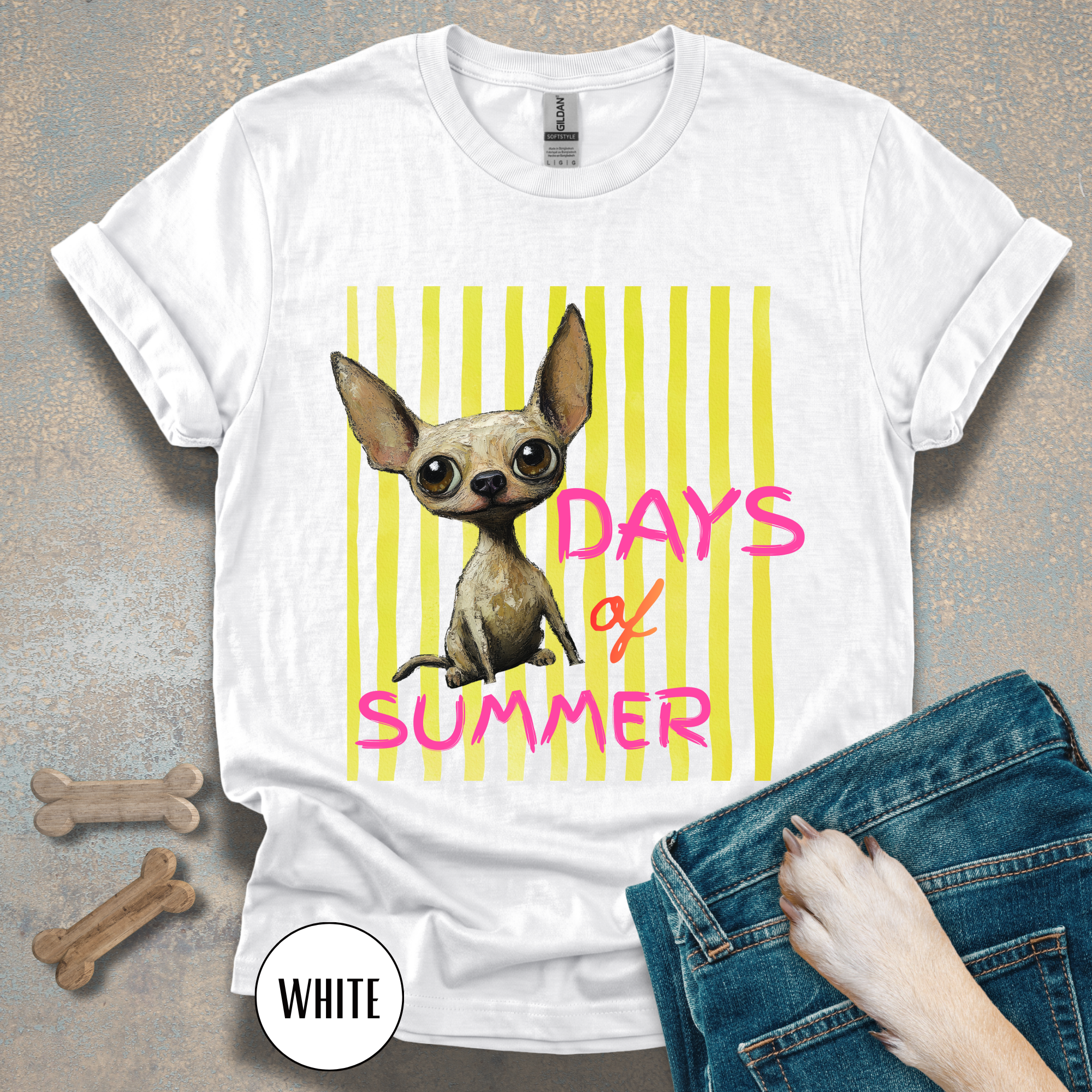 Dog Days of Summer Chihuahua Graphic T-Shirt