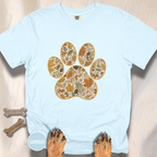 Fall in the Forest Vintage Botanical Dog Paw T-Shirt
