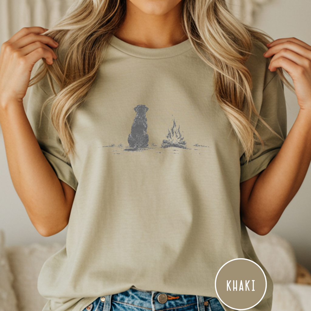 A Dog by the Campfire  T-Shirt