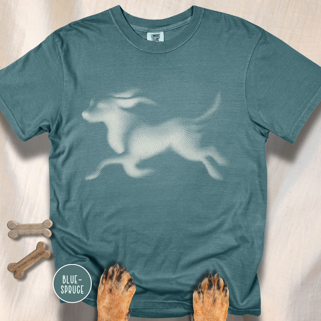 Running Dog Optical Art T-shirt
