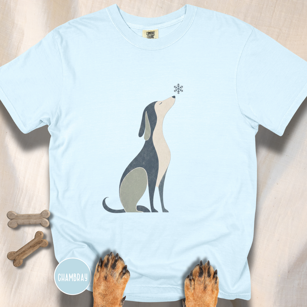 When the Snow Flies Dog T-shirt