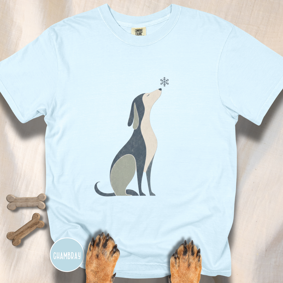 When the Snow Flies Dog T-shirt
