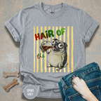 Hair of the Dog Pug with Beer T-shirt, Yellow stripes