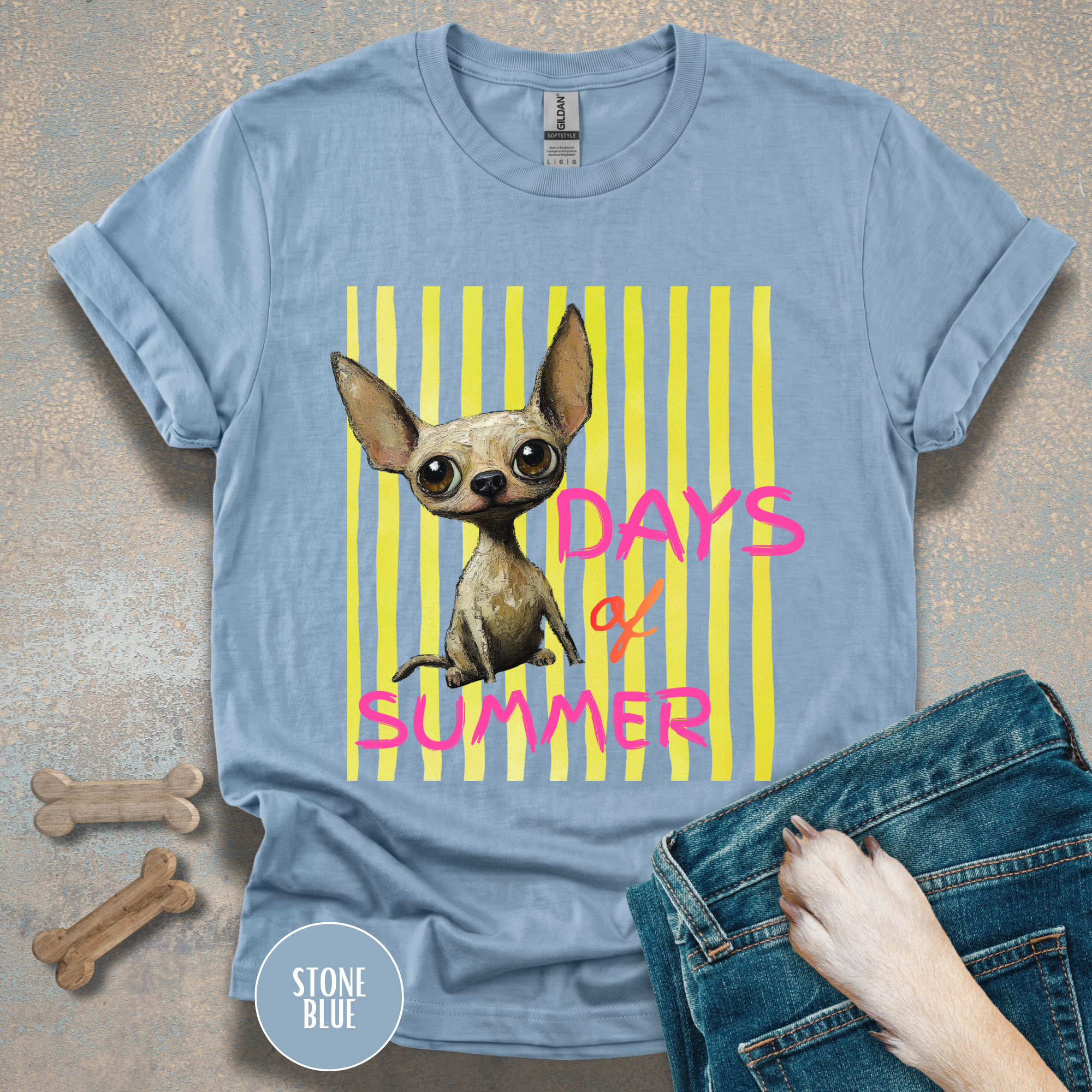 Dog Days of Summer Chihuahua Graphic T-Shirt