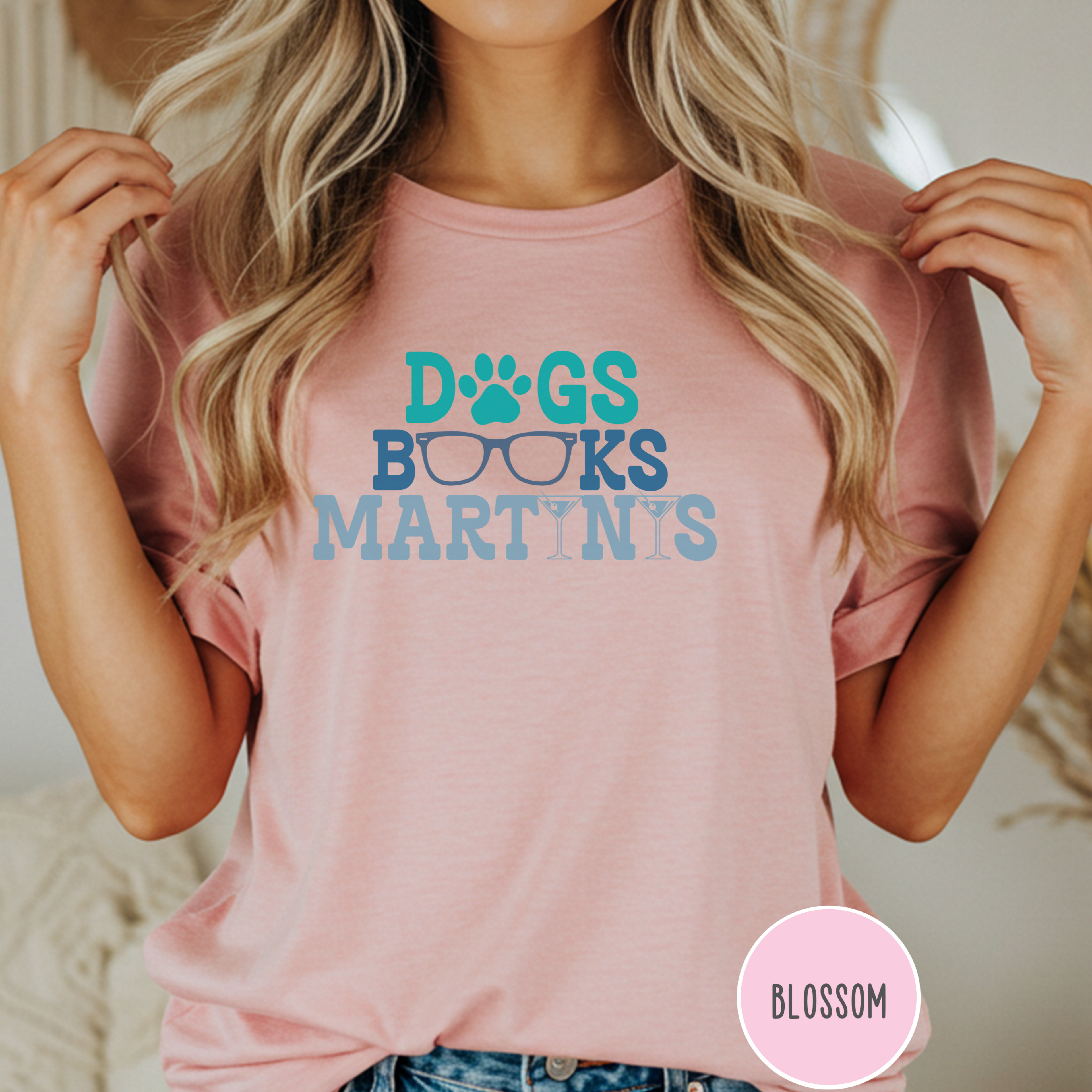 Dogs Books Martinis T-shirt