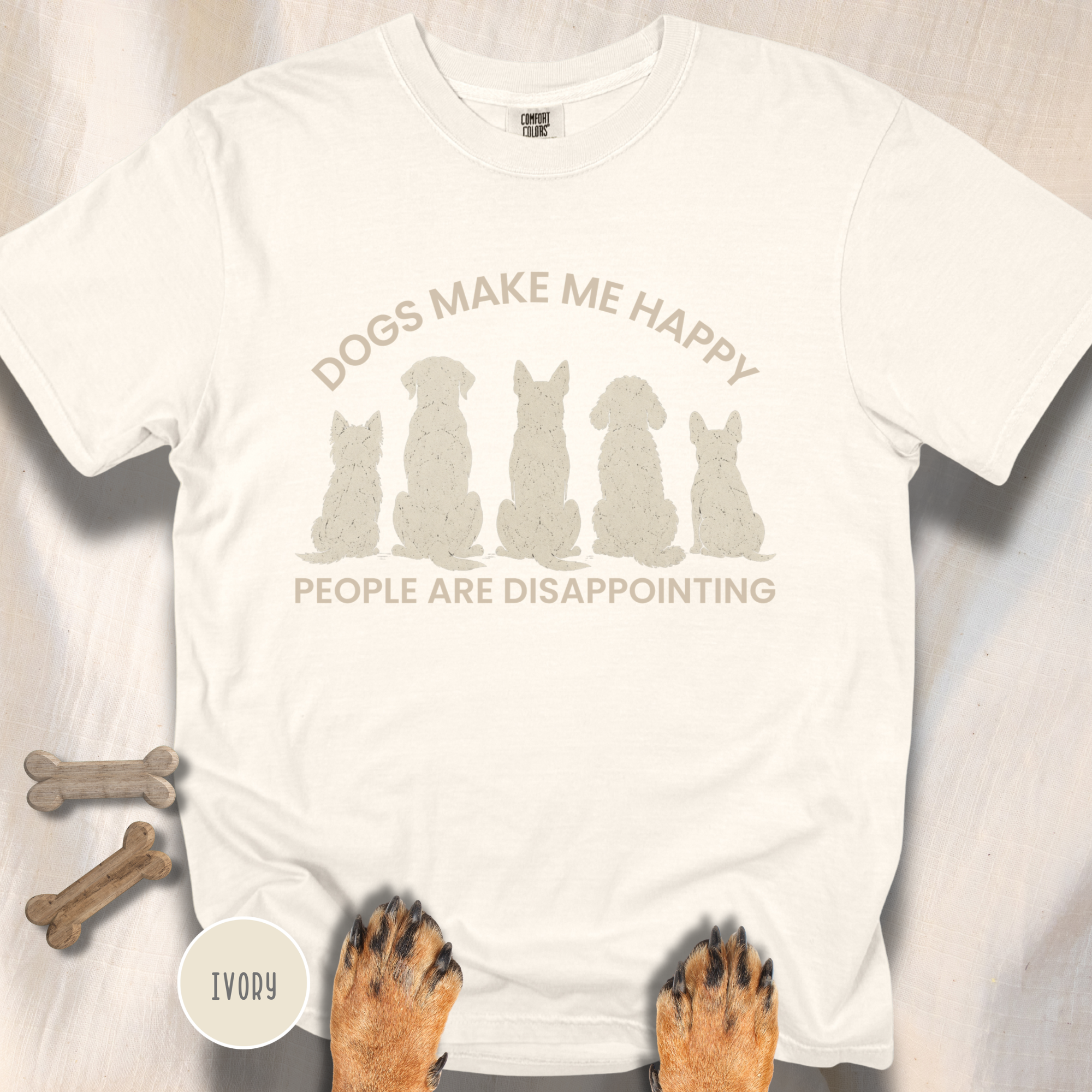 Dogs Make Me Happy, People are Disappointing T-shirt