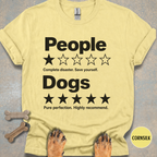 People 1 Star, Dogs Highly Recommend T-shirt