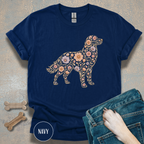 Golden Retriever Floral T-shirt