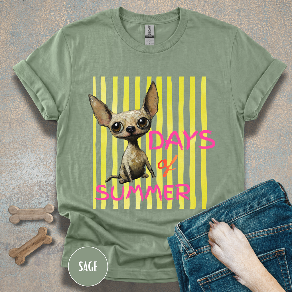 Dog Days of Summer Chihuahua Graphic T-Shirt