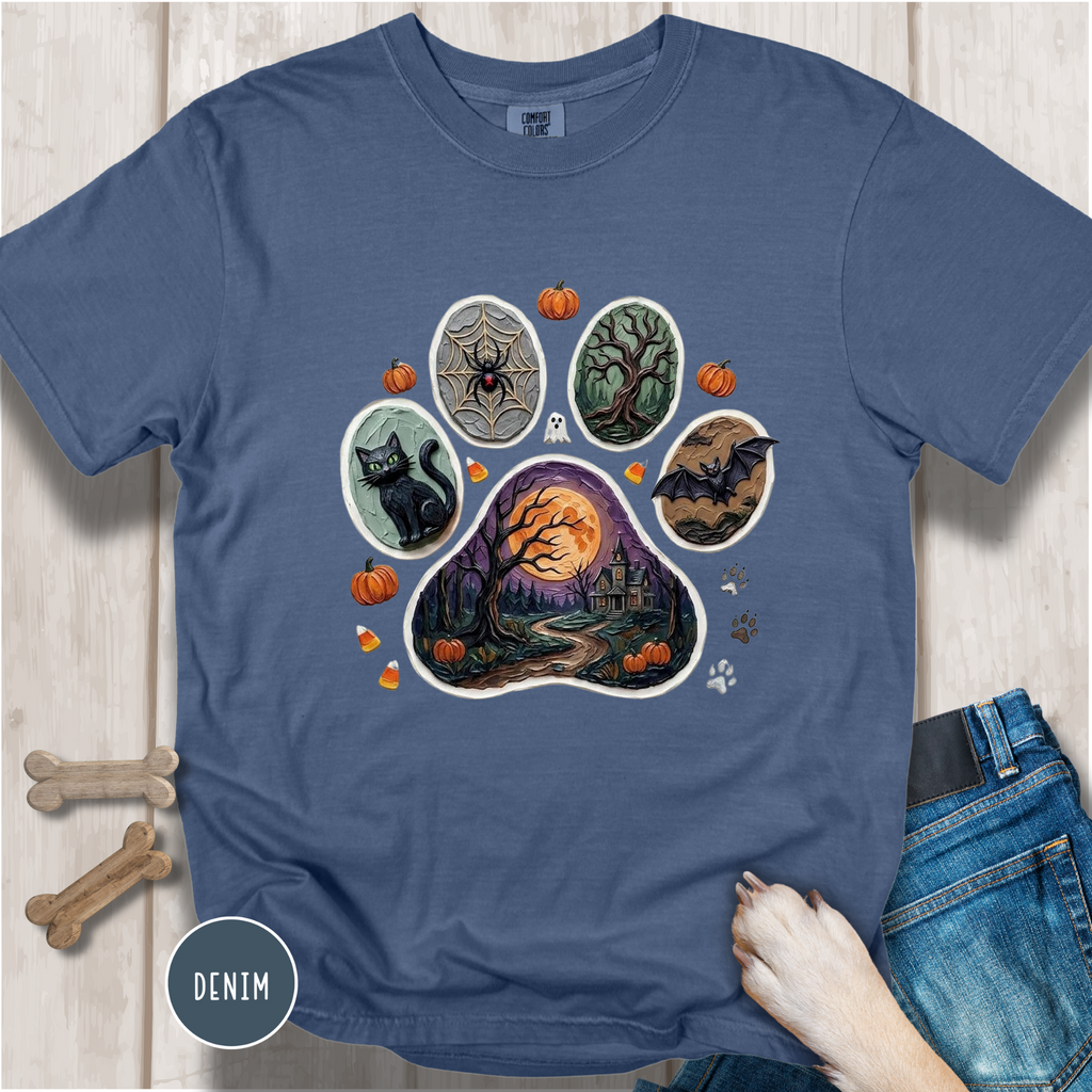 Haunted Trails Dog Paw T-Shirt