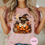 Pug in a Jack-o-Lantern T-shirt