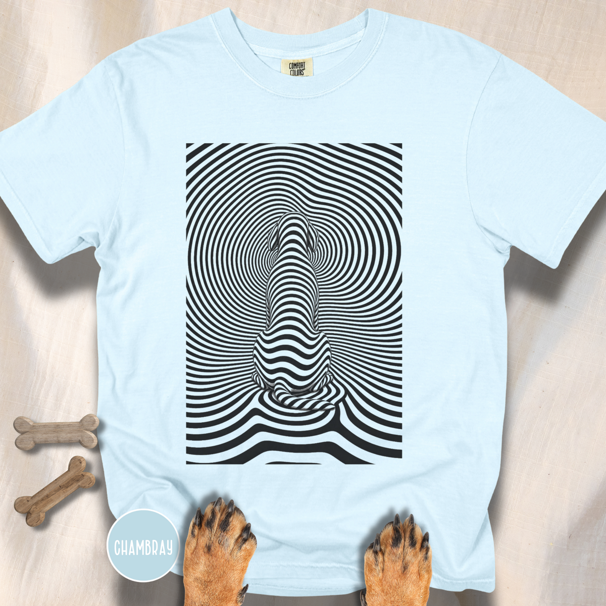Gazing into Eternity Optical Art T-shirt