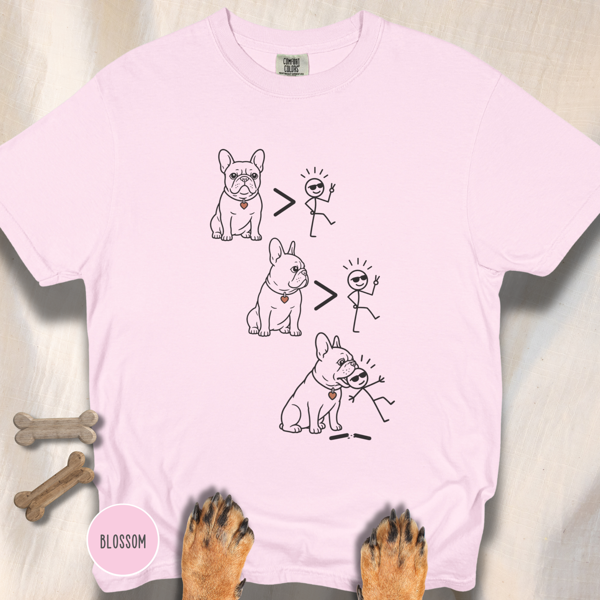 Frenchie > People Nom Nom  T-shirt