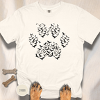 Murder of Crows in Flight Dog Paw T-shirt