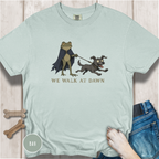 We Walk at Dawn Dog and Frog T-shirt