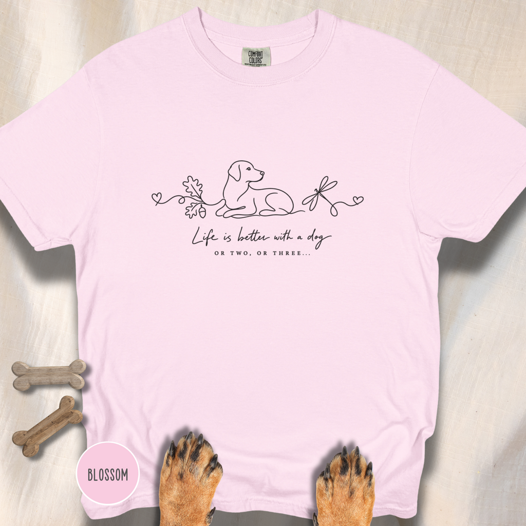 Life is Better with a Dog or Two or Three in Fall T-shirt