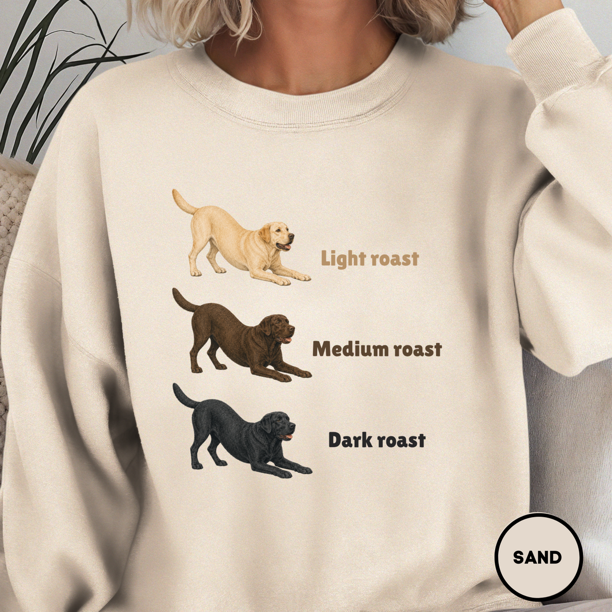 Coffee and a Lab Crewneck Sweatshirt