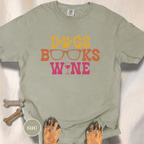 Dogs Books Wine T-shirt