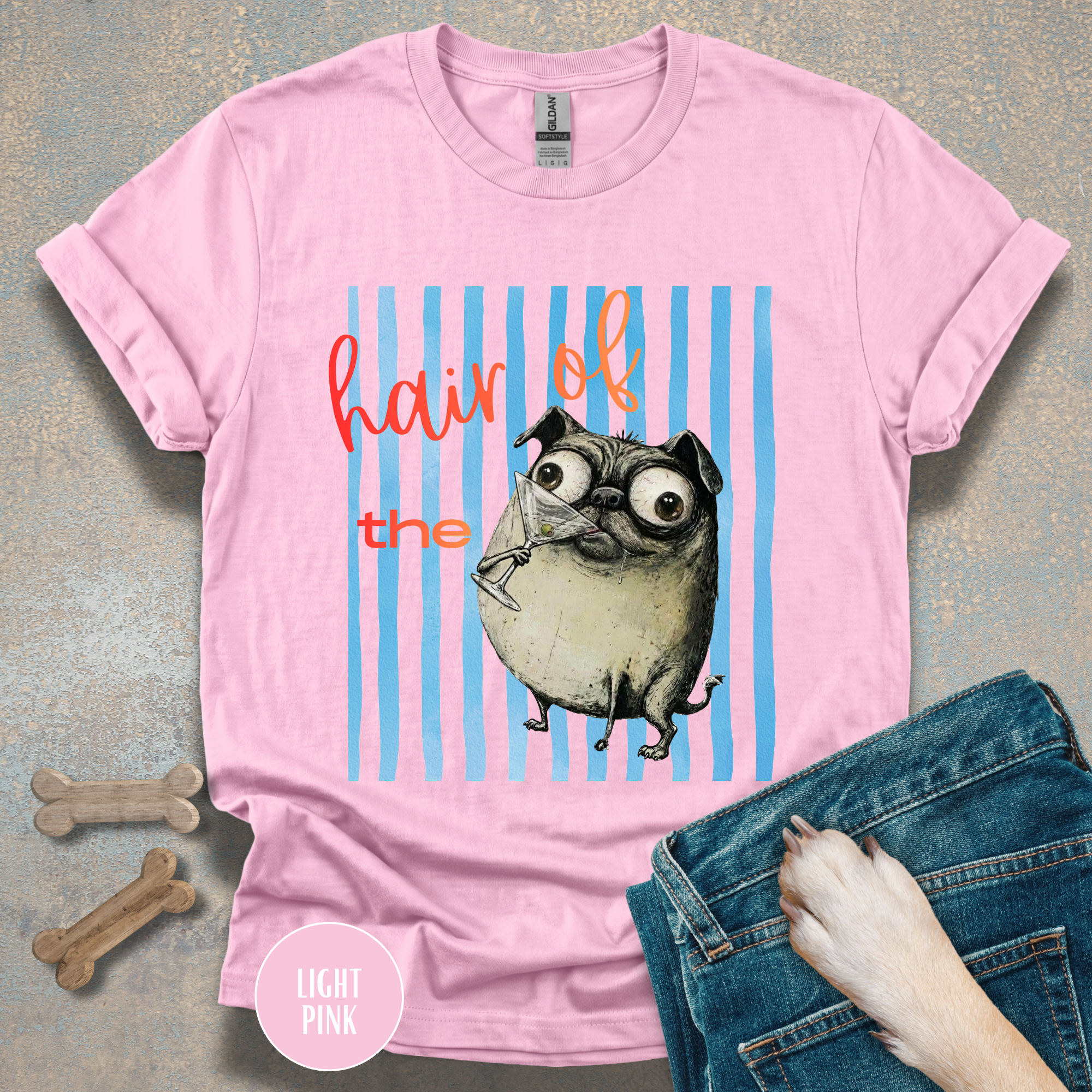 Hair of the Dog Pug Hangover T-Shirt