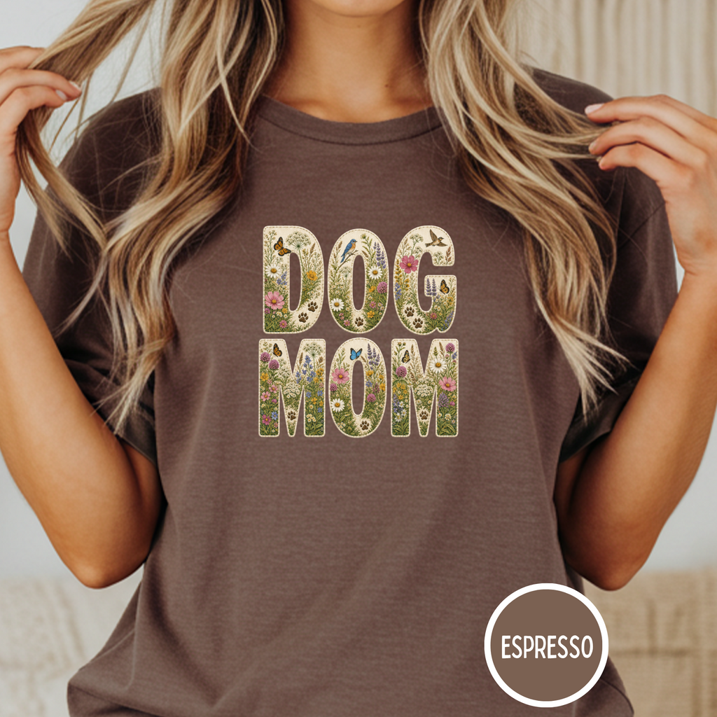 Wildflower Meadow Dog Mom T-shirt